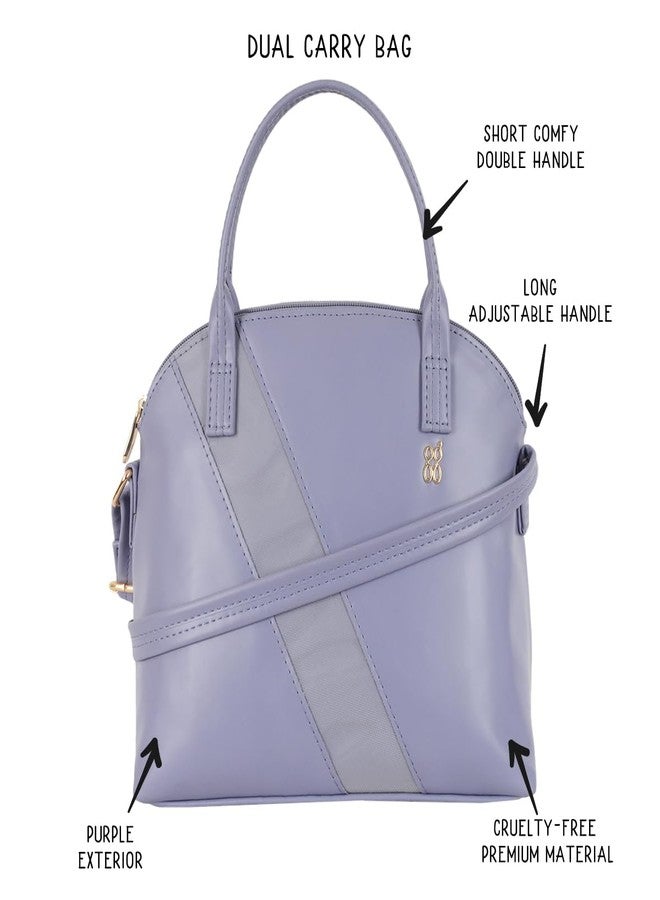 Baggit Women Purple Bowling Handbag Small Size | Ladies Stylish Casual Purse Bag - Image 2